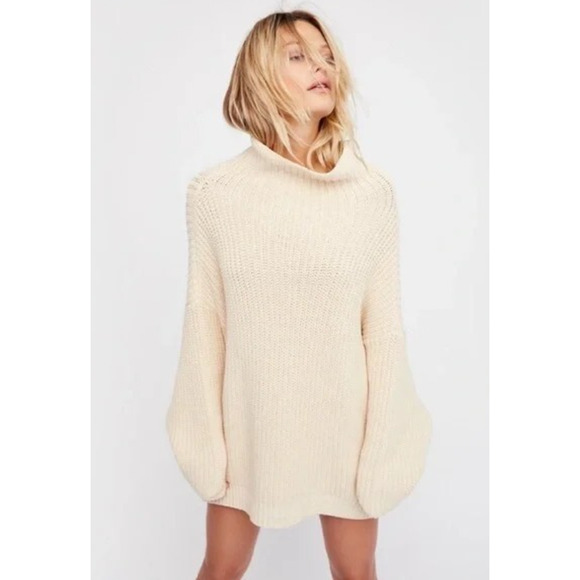 Free People Sweaters - Free People cream swim too deep sweater